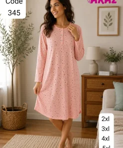 Koszule nocne Damskie,size 2xl-5xl,Paczka 12szt,mix kolor