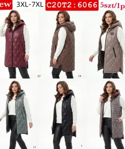 Kamizelki Damskie,size 3xl-7xl,Paczka 5szt ,1 kolor