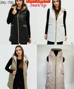 Kamizelki Damskie,size 3xl-7xl,Paczka 5szt ,1 kolor
