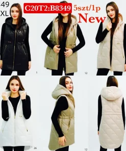 Kamizelki Damskie,size s-2xl,Paczka 5szt ,1kolor