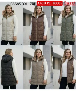 Kamizelki Damskie,size 3xl-7xl,Paczka 5szt ,1 kolor