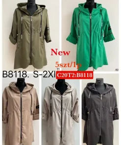 Kurtki Damskie,size s-2xl,Paczka 5szt,1kolor