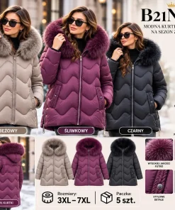 Kurtki damskie,size 3-7xl,Paczka 5szt,1kolor