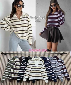 Swetry Damskie WŁOSKA,Size uni,paczka 6szt, mix kolor