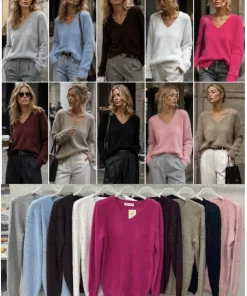 Swetry Damskie,size uni,Paczka 12szt,mix kolor