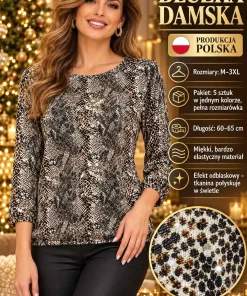 Bluzki DAMSKI ,size m-3xl,Paczka 5szt,1kolor