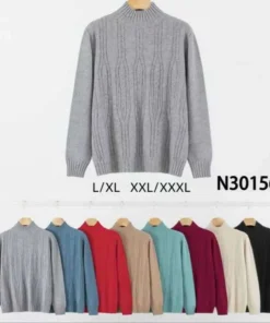 Swetry Damskie,Size l/xl-2/3xl,Paczka 12szt,mix kolor