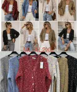 Swetry Damskie,size m/-xl/2xl,Paczka 12szt,mix kolor