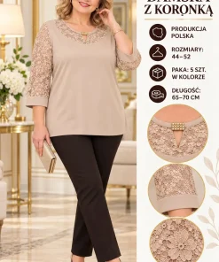 Bluzki DAMSKI ,size 44-52,Paczka 5szt,1kolor