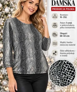 Bluzki DAMSKI ,size m-3xl,Paczka 5szt,1kolor