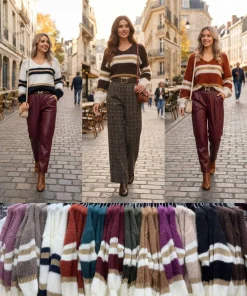 Swetry Damskie WŁOSKA,Size uni,paczka 6szt, mix kolor