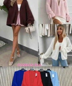Swetry Damskie WŁOSKA,Size uni,paczka 6szt, mix kolor
