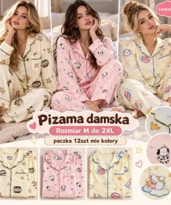 Piżamy damskie ,size s-2xl,Paczka 12szt,mix kolor