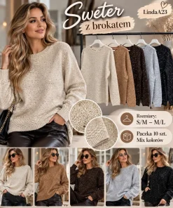 Swetry damskie,size s/m-m/l,Paczka 10szt,mix kolor