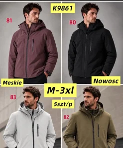 Kurtki MĘSKA ,size m-3xl,Paczka 5szt,1kolor