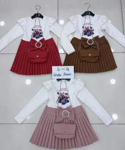 Sukienki DZIECIĘCA,size 4-14lat,Paczka 6szt,1 kolor