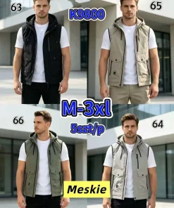 Kamizelki MĘSKA ,size m-3xl,Paczka 5szt,1kolor
