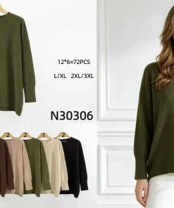 Swetry Damskie,Size l/xl-2/3xl,Paczka 12szt,mix kolor