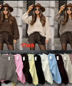 Swetry Damskie,size uni,Paczka 6szt,mix kolor
