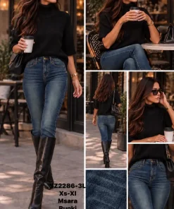 Jeansy Damskie,size xs-xl,Paczka 12szt,1kolor