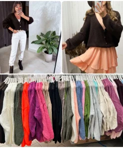 Swetry Damskie WŁOSKA,Size uni,paczka 6szt, mix kolor