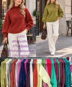 Swetry Damskie WŁOSKA,Size uni,paczka 6szt, mix kolor