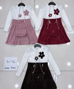 Sukienki DZIECIĘCA,size 2-12lat,Paczka 6szt,1 kolor