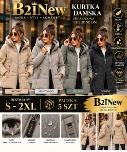 Kurtki damskie,size s-2xl,Paczka 5szt,1kolor
