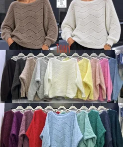Swetry Damskie WŁOSKA,Size uni,paczka 6szt, mix kolor
