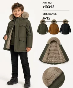 Kurtki DZIECIĘCA,size 4-12lat,Paczka 5szt,1 kolor