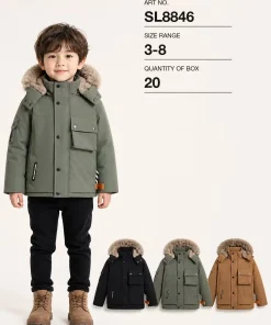 Kurtki DZIECIĘCA,size 3-8lat,Paczka 5szt,1 kolor