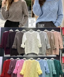 Swetry Damskie WŁOSKA,Size uni,paczka 6szt, mix kolor