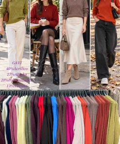 Swetry Damskie WŁOSKA,Size uni,paczka 6szt, mix kolor