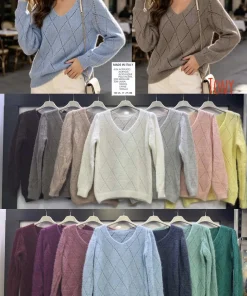 Swetry Damskie WŁOSKA,Size uni,paczka 6szt, mix kolor