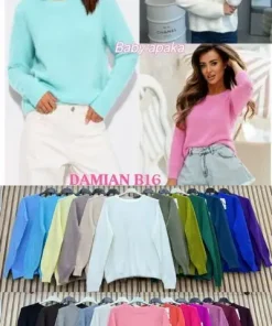 Swetry Damskie WŁOSKA,Size uni,paczka 6szt, mix kolor