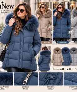 Kurtki damskie,size 3-7xl,Paczka 5szt,1kolor