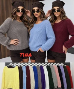 Swetry DAMSKA,size uni,Paczka 6szt,mix kolor
