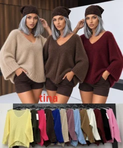 Swetry DAMSKI ,size uni,Paczka 6szt,mix kolor