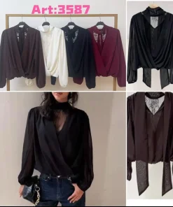 Bluzki Damskie WŁOSKA,Size uni,paczka 6szt, mix kolor