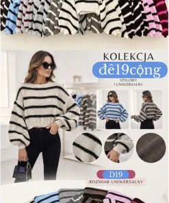 Swetry Damskie WŁOSKA,Size uni,paczka 6szt, mix kolor