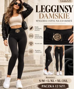 Leginsy damskie ,size s/m-xl/2xl,Paczka 12szt,1kolor