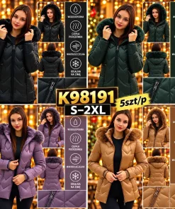 Kurtki DAMSKI ,size s-2xl,Paczka 5szt,1kolor