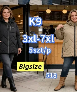 Kurtki Damskie,size 3-7xl,Paczka 5szt,1kolor
