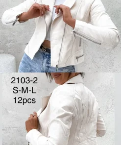 Kurtki skórzane Damskie,size s-l,Paczka 12szt,1kolor