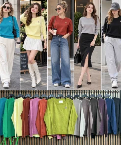 Swetry Damskie WŁOSKA,Size uni,paczka 6szt, mix kolor