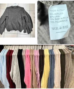Swetry Damskie WŁOSKA,Size uni,paczka 6szt, mix kolor