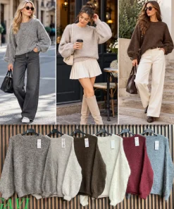 Swetry Damskie WŁOSKA,Size uni,paczka 6szt, mix kolor