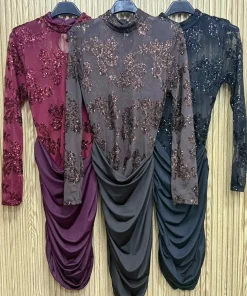 Sukienki Damskie WŁOSKA,Size uni,paczka 6szt, mix kolor