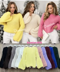 Swetry Damskie WŁOSKA,Size uni,paczka 6szt, mix kolor