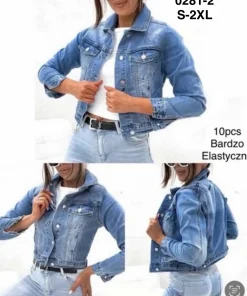 Kurtki Jeansowe Damskie,size s-2xl,Paczka 10szt,1kolor